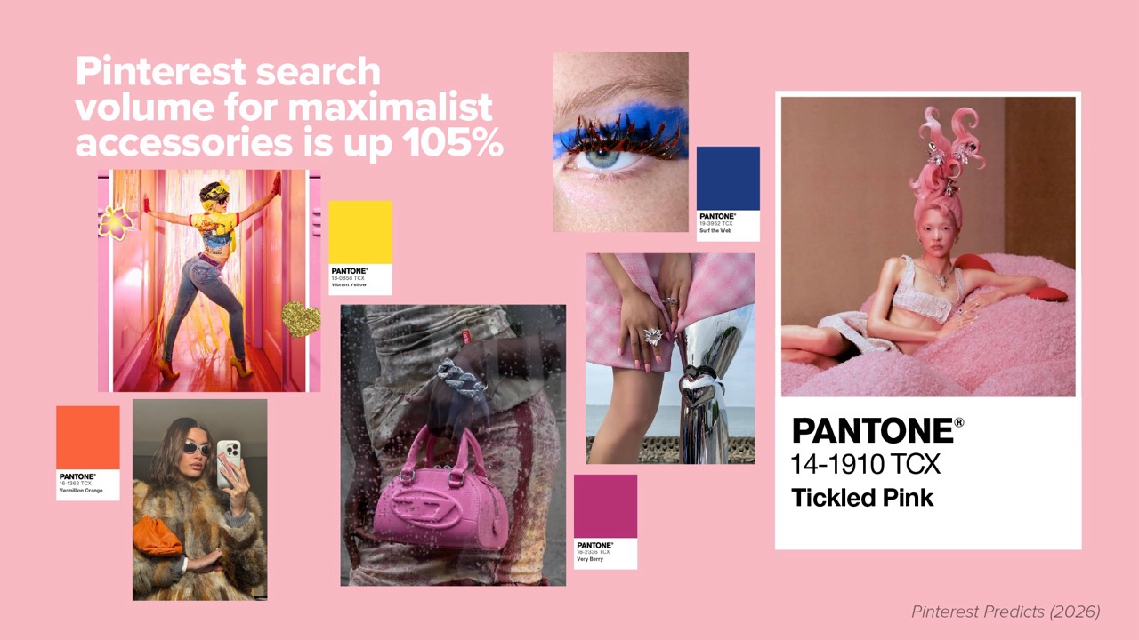 Pinterest search volume for maximalist accessories is up 105%